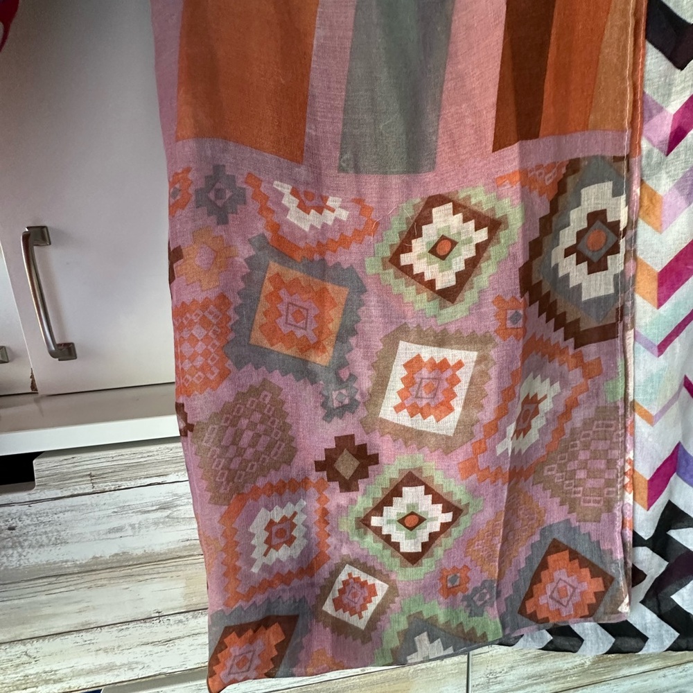 Multicolor Patterned Infinity Scarves Bundle. - image 5